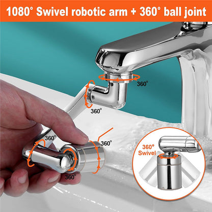 ⏳Time-Limited Special⏰1440° splash-proof and universally rotatable faucet adapter