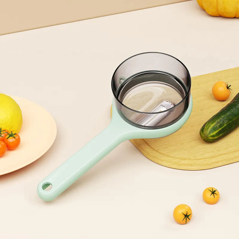 Multifunctional Peeler with Debris Storage Bucket