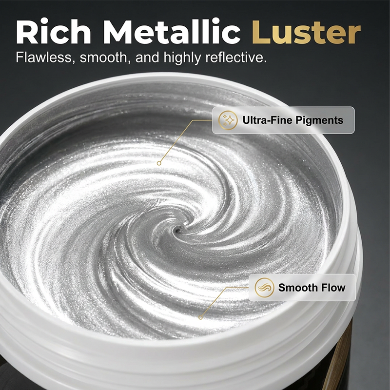 Water-Based Silver Paint for Metal & Wood